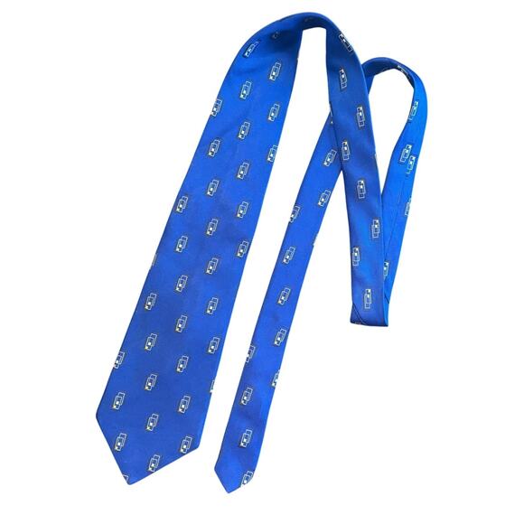 PAUL FREDRICK Repp Tie 100% Italian Silk Hand Tailored in USA 4" Foulard Necktie - Picture 3 of 6